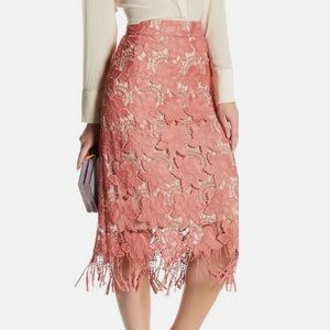 NWT Alice + Olivia Strand Lace Midi Skirt